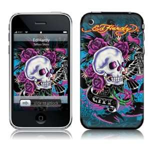   iPhone 2G/3G/3GS Ed Hardy   Skull Roses Cell Phones & Accessories