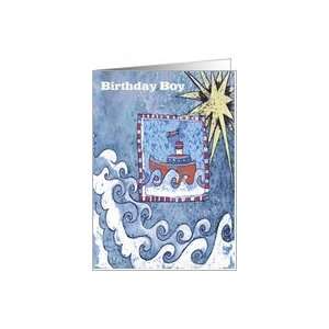  Birthday Boy (Red Sailing Boat) Card: Toys & Games
