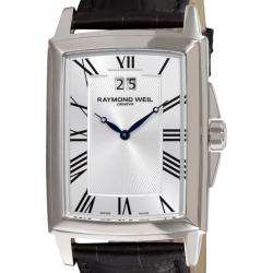   Weil Mens Tradition Leather Strap Silver Face Watch  Overstock
