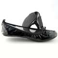 Fit In Clouds Womens Black Patent Leather Foldable/ Portable Flats 