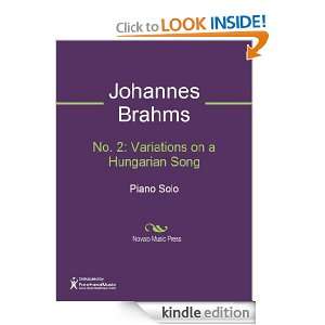  Hungarian Song Sheet Music Johannes Brahms  Kindle Store