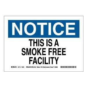   Sustainable Safety Sign, Legend Notice This Is A Smoke Free Facility
