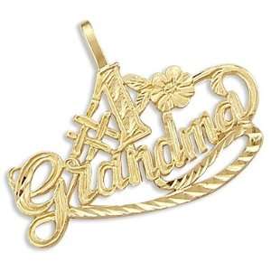    14k Yellow Gold #1 Grandma Mother Love Charm Pendant: Jewelry