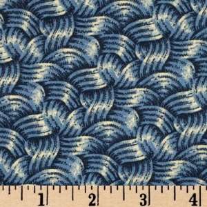  43 Wide Twilight Intertwine Blue Fabric By The Yard 