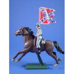  Britains Deetail Civil War Toy Soldiers Confederate Flag 