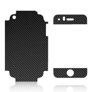  Black Carbon Fiber Vinyl Cell Phone Skin for iPhone 3G 3GS 