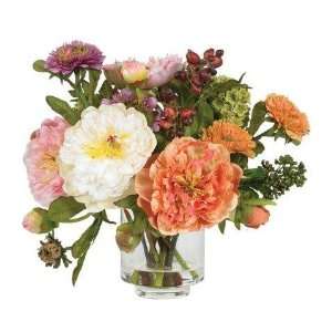    Exclusive By Nearly Natural Peony Silk Arrangement