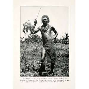  1924 Print Portrait Boy Spear Weapon Costume Fashion 