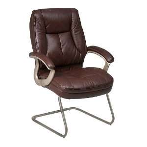   Work Smart Quick Assembly Technology Leather Guest Chair Home