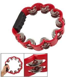    Como Double Row Red Scalloped Frame Tambourine Toy for Child Baby