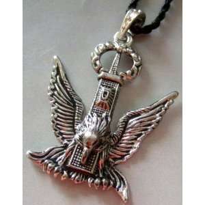  Alloy Metal Eagle Hawk Pendant Necklace 