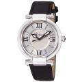 Chopard Womens Imperiale Silver Dial Black Satin Strap Watch Today 