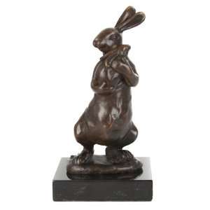  Hot Cast Bronze Rabbit Holding Baby Statue Sculpture: Home & Kitchen