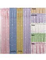 Daisy Embroidery Window Curtain Panel 2PCS New On Sale  