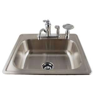 Drop In Stainless Kitchen Sink/Faucet Kit OSB25 014  