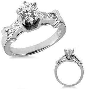  1.42 Ct. Diamond Engagement Ring with Side Diamonds 