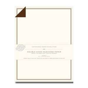  2 sided Business Paper Ivory/brown, 50 Count, $4.99 
