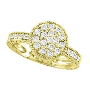 Designer Circle Diamond Fashion Ring in 14k Yellow Gold (0.55ct)