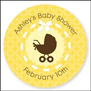   Baby Carriage   24 Round Personalized Baby Shower Sticker Labels Toys