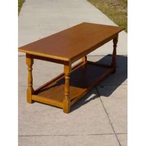  English Two Tiered Oak Coffee Table: Furniture & Decor