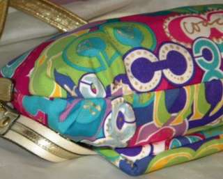 COACH POPPY POP C HOBO GROOVY OP ART Signature Bag 15325 Glitter Glam 