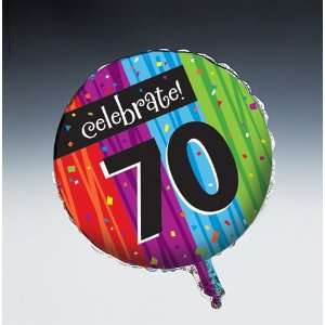   Celebrations 70th Birthday Metallic Party Balloons: Toys & Games