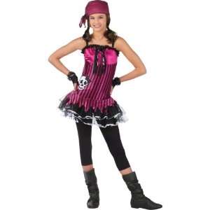  Teen Rockin Skull Girls Pirate Costume: Toys & Games