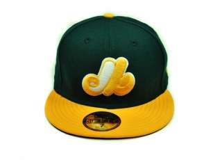 NEW ERA 59FIFTY MONTREAL EXPOS COOPERSTOWN MEN GREEN GOLD WHITE FITTED 