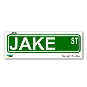  Jake Street Road Sign   8.25 X 2.0 Size   Name Window 
