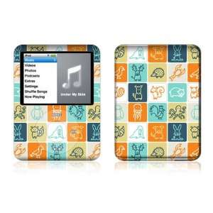  Apple iPod Nano (3rd Gen) Skin Decal Sticker   Animal Squares 