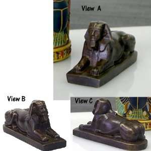  Minature Egyptian Sphinx Bronze Figurine