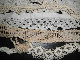 VIntage Lace Trimming Trim Lot Hand Crocheted Various Colors   