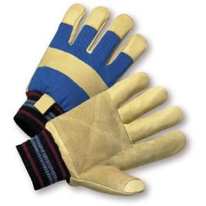 West Chester 1555RF Pigskin Leather Glove, Knit Wrist Cuff, 10.13 