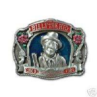 Old Wild West Outlaw Billy the Kid Pewter Belt Buckle  