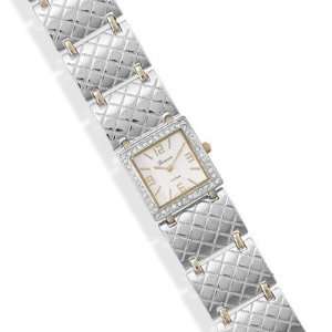 7.25 8 Two Tone Fashion Watch with Crystal Accents 