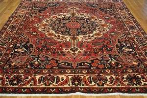   DETAILS 8x11 RICH RED OLD PERSIAN BAKHTIARI ORIENTAL AREA RUG SH9291