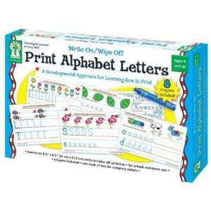   Publishing Write On/Wipe Off: Print Alphabet Letters: Toys & Games
