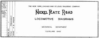 Nickel Plate Road Steam Diesel Diagram Book 1964 on CD  