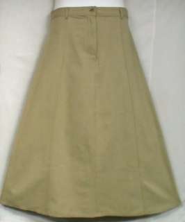   Antique Khaki Ottoman Denim A Line Long Skirt S M L XL 1X 2X 3X 4X