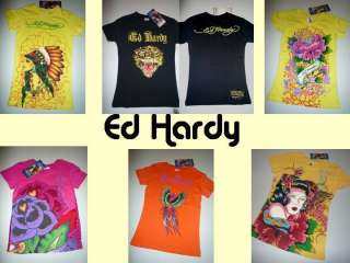 NWT Ed Hardy Girls T Shirts, Various Styles & Sizes  