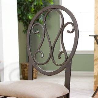  Alfresco Home Semplice Wrought Iron Bistro Chairs with 
