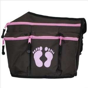   : Diaper Dude Diaper Diva Messenger   Brown with Pink Baby Feet: Baby