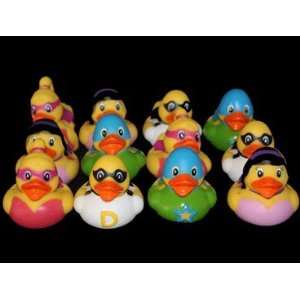  12 Super Hero Rubber Duck Party Favors: Toys & Games