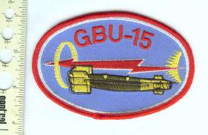 Military Patch US Navy & USAF GBU 15 Laser Guided Bomb  
