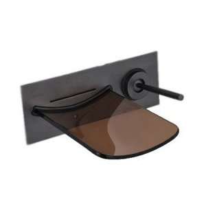  Oil Rubbed Bronze Waterfall Bathroom Sink Faucet (Wall 