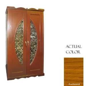   Window Wine Cellar With Cornice   Glass Doors / Fruitwood Cabinet