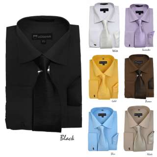   milano moda dress shirt with matching tie and handkerchief style 207