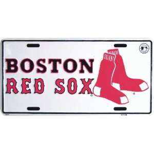  Red Sox Classic Metal Auto Tag Embossed: Automotive