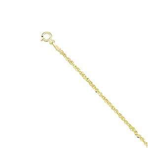  14K Yellow Gold Sparkling Singapore Chain Necklace   20 