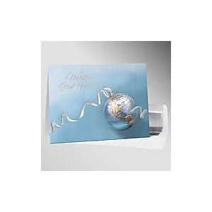  50 pcs   Silver Ribbon Wishes Business Holiday Card 